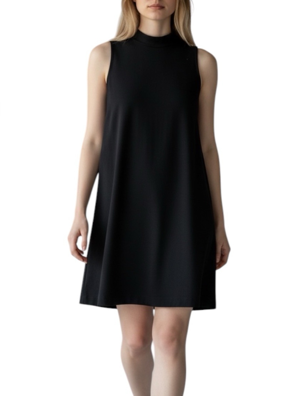 Lou & Grey Black Luv Stretch Mockneck Halter Athletic Workout Dress X-Small
